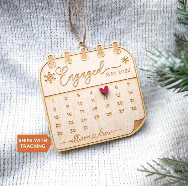 First Christmas Engaged Ornament