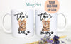 Personalized Bengal Cat Mom and Dad Individual or Mug Set # 2- White Ceramic Custom Mug