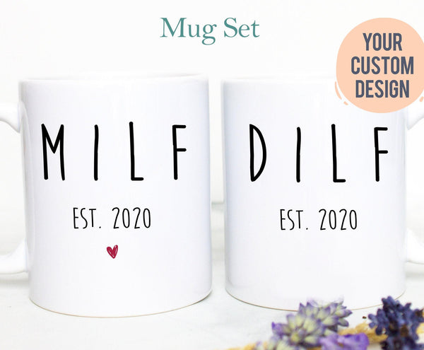 MILF and DILF Mug Set