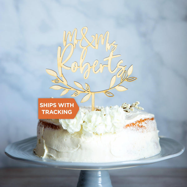 Custom Name Wedding Cake Topper
