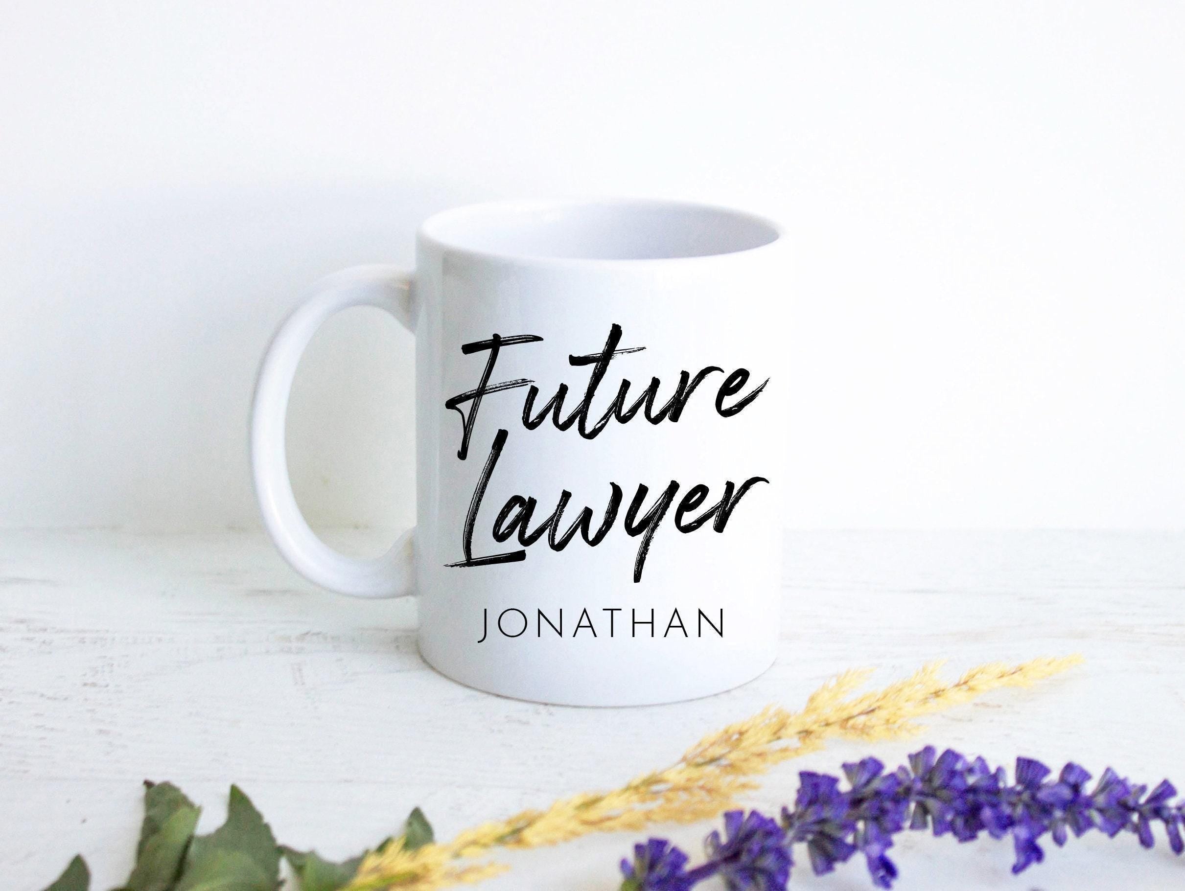 Future Lawyer With Custom Name - White Ceramic Mug