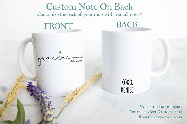 Grandpa and Grandma Individual or Mug Set - White Ceramic Mug