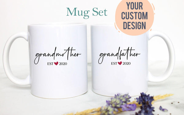 Grandpa and Grandma Est Individual or Mug Set #3 - White Ceramic Mug
