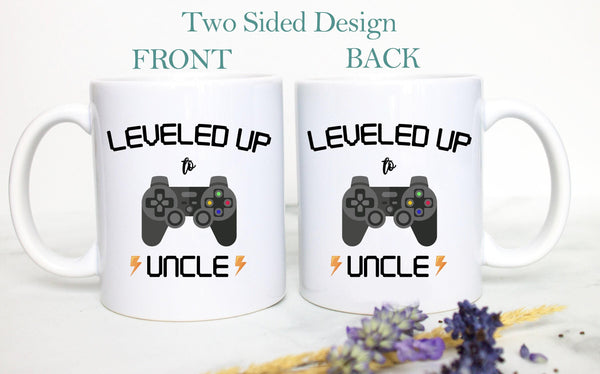 Leveled Up to Uncle Playstation - White Ceramic Mug