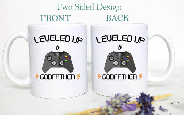 Leveled Up to Godfather Nintendo - White Ceramic Mug