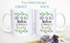 Only The Best Sisters Get Promoted to Auntie Floral - White Ceramic Mug