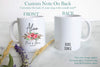 Bohemian Boho Floral Maid of Honor Custom Name With Date - White Ceramic Mug