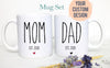 Mom and Dad Mug Set EST #8 - White Ceramic Mug