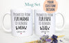 Promoted from Fur Mama Papa to Human Mom Dad Individual OR Mug Set - White Ceramic Mug