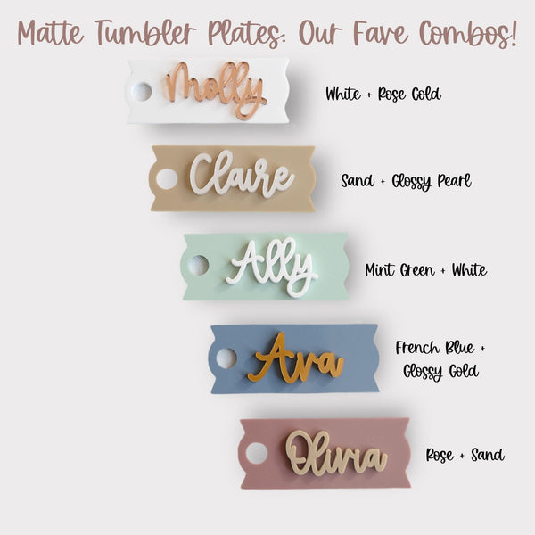 Personalized Tumbler Name Plate Quencher H2.0