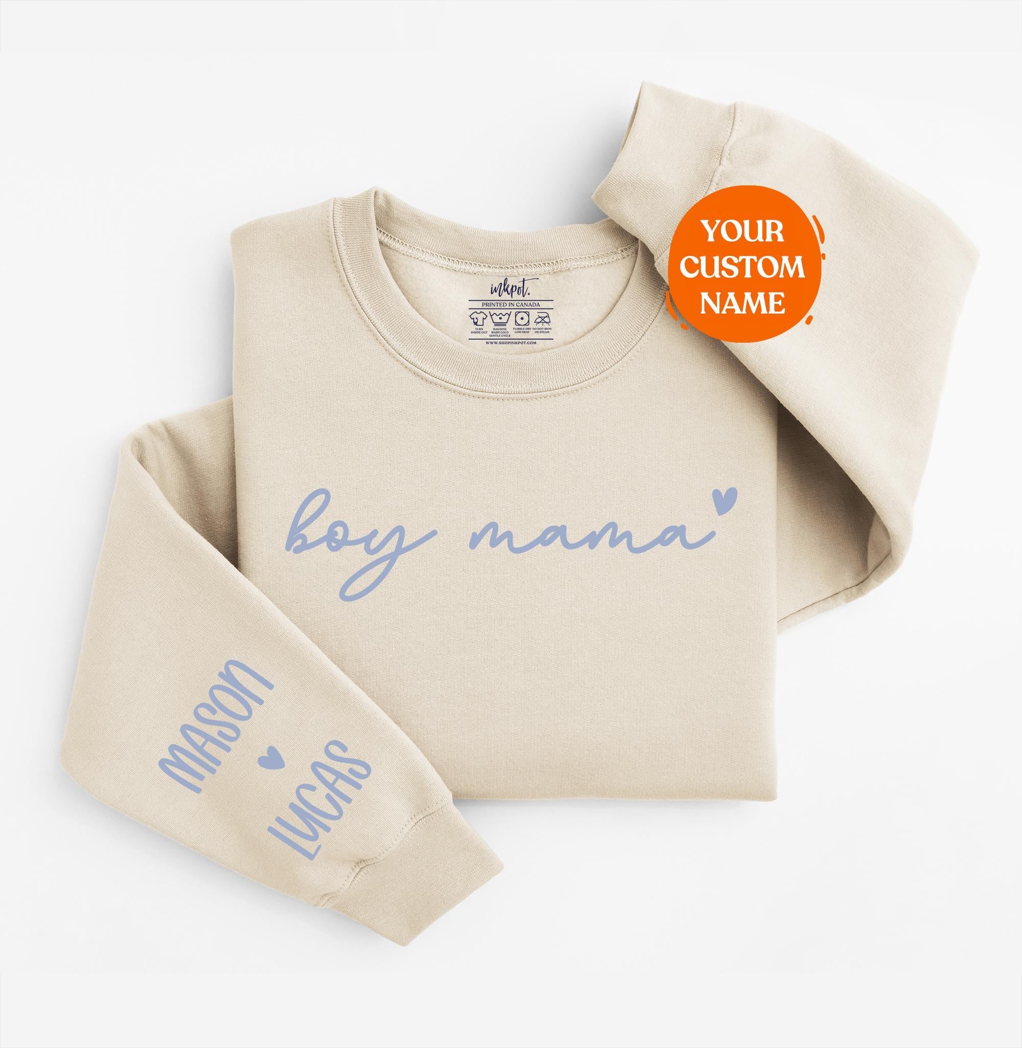Boy Mama Sweatshirt With Custom Names | Boy Mom Sweater, Mother's Day Gift, Mother's Day Gift Ideas,New Mom Outfit,Mom Birthday Gift Clothes