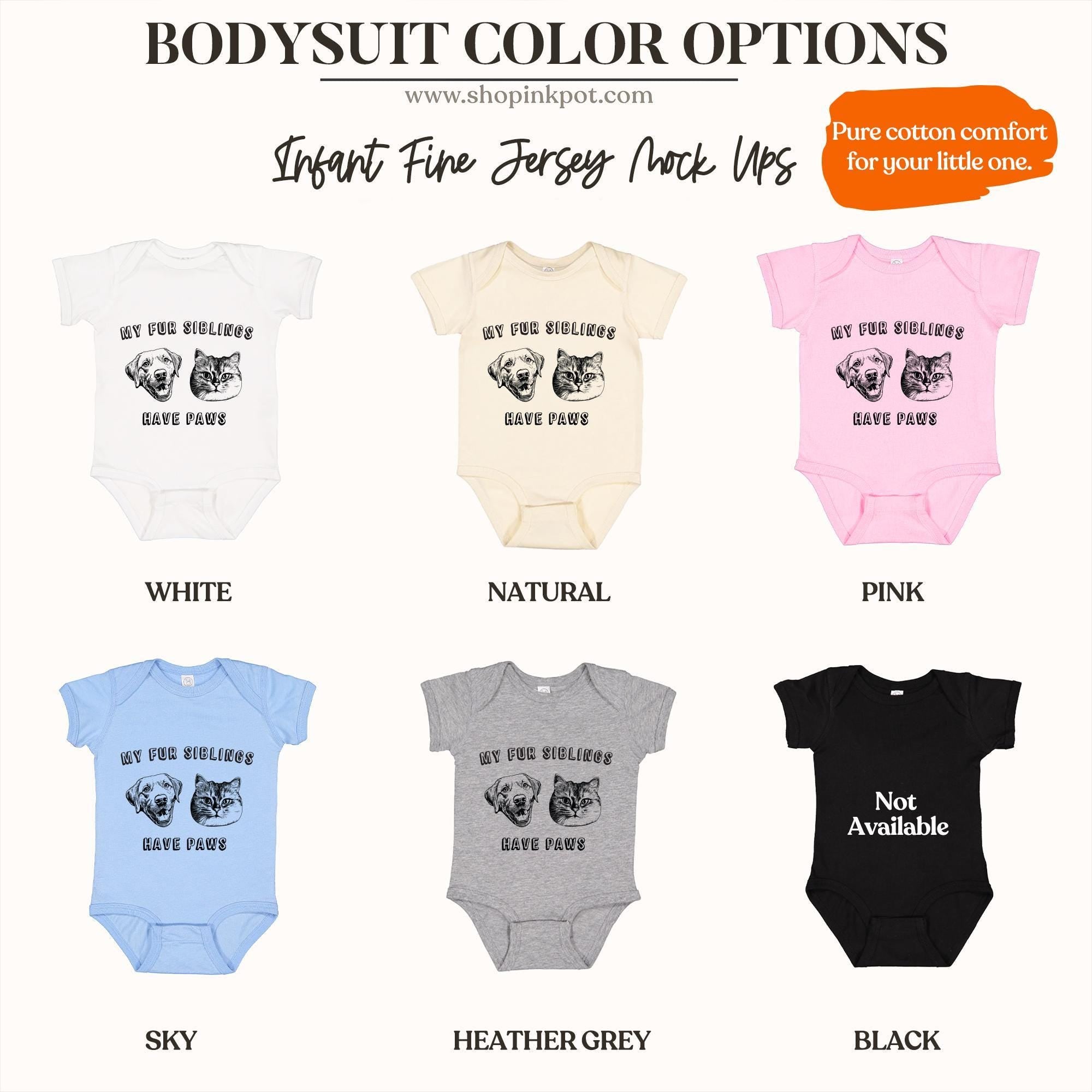 Custom Pet Photo Bodysuit | Protected By Pets, Fur Sibling Has Paws, Baby Gift, Dog Brother, Baby Announcement,Cat Portrait,New Best Friend