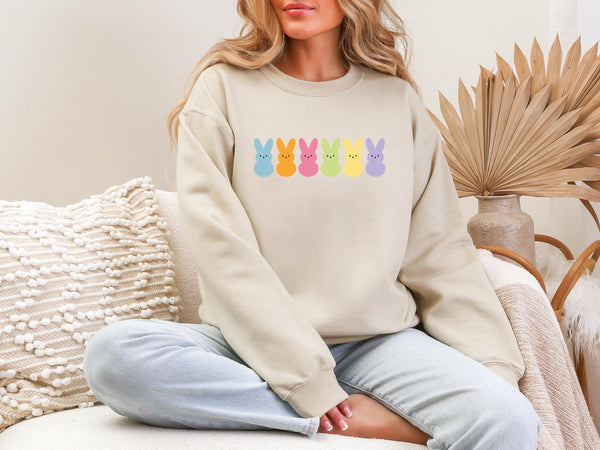Easter Peeps Shirt Sweatshirt | Cute Easter Shirt, Happy Easter Shirt, Easter Tee, Women Easter Tee, Cute Bunny Tee, Easter Peeps Sweatshirt