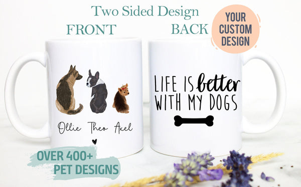 Custom Dog Mug, Dog Lover Owner Gift, Gift for Wife Her, Best Dog Owner, Mother's Day, Father's Day, Christmas Gift, Dog Mom, Dog Dad Gift