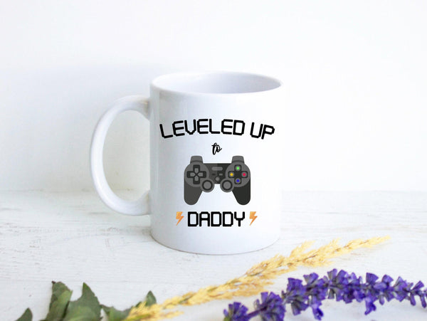 Leveled Up to Daddy PlayStation - White Ceramic Mug