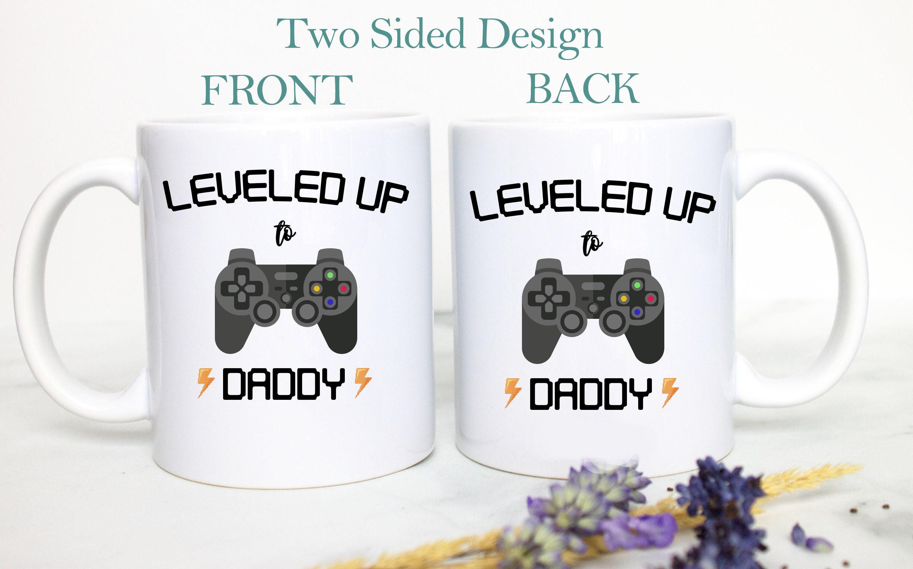 Leveled Up to Daddy PlayStation - White Ceramic Mug