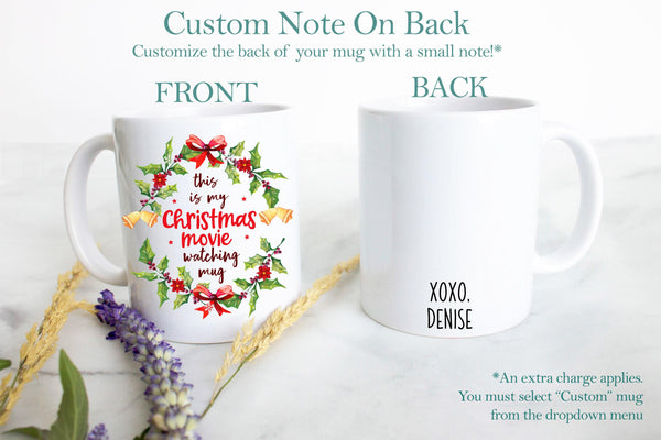 Custom Name Christmas Movie Watching Mug
