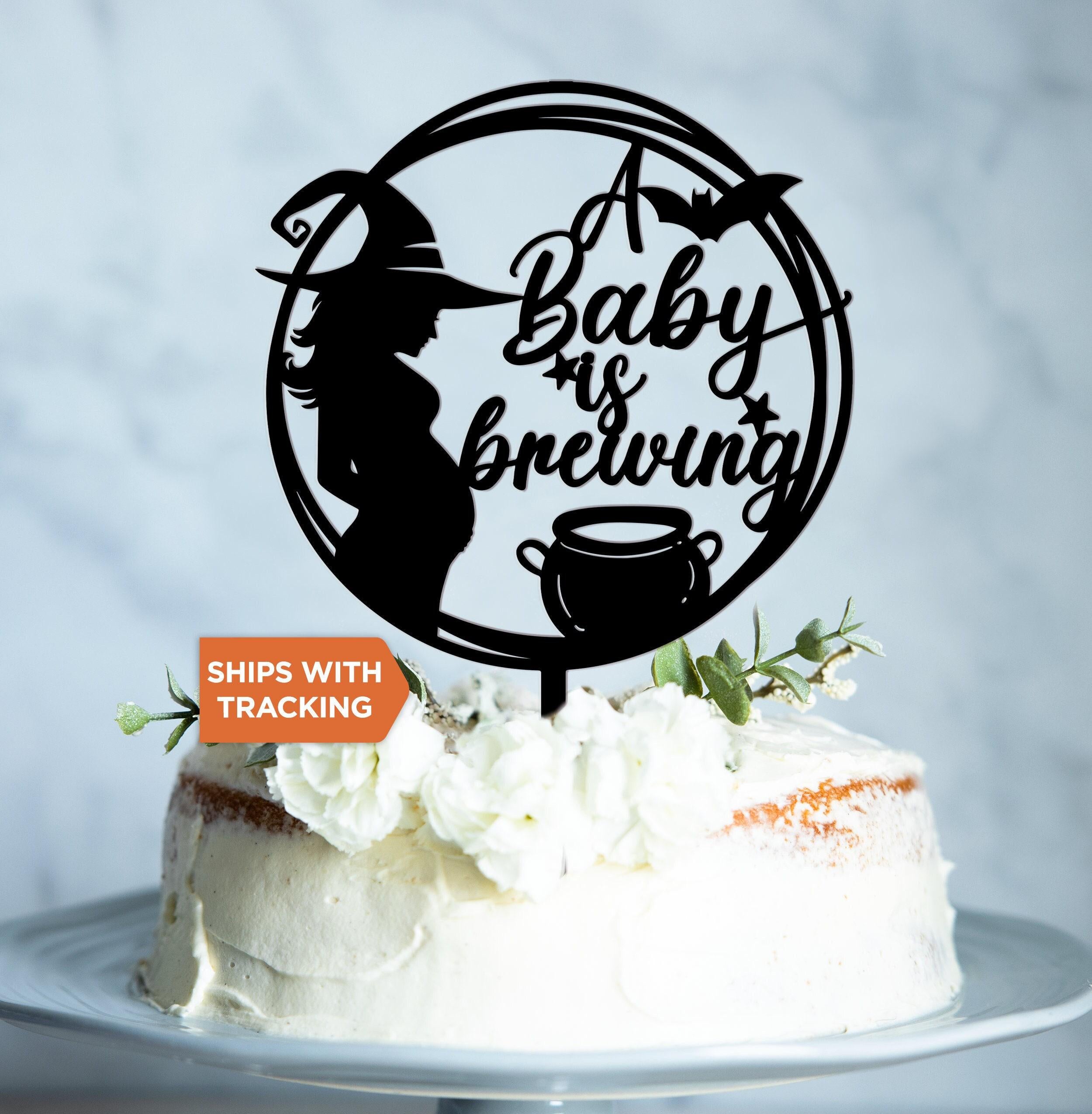 A Baby is Brewing Cake Topper