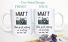Photographer Custom Name Black and Grey - White Ceramic Mug
