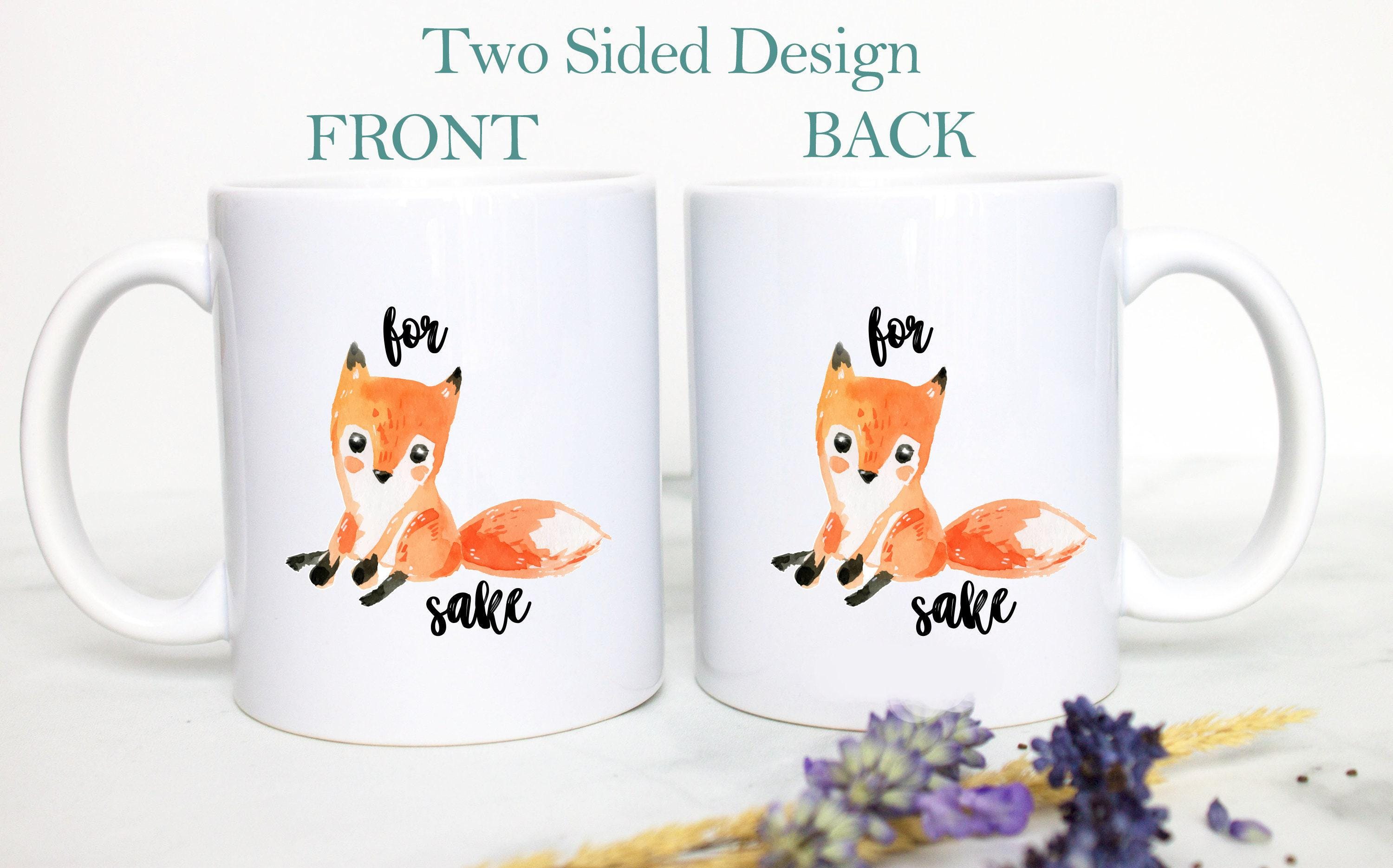 For Fox Sake - White Ceramic Fox Mug