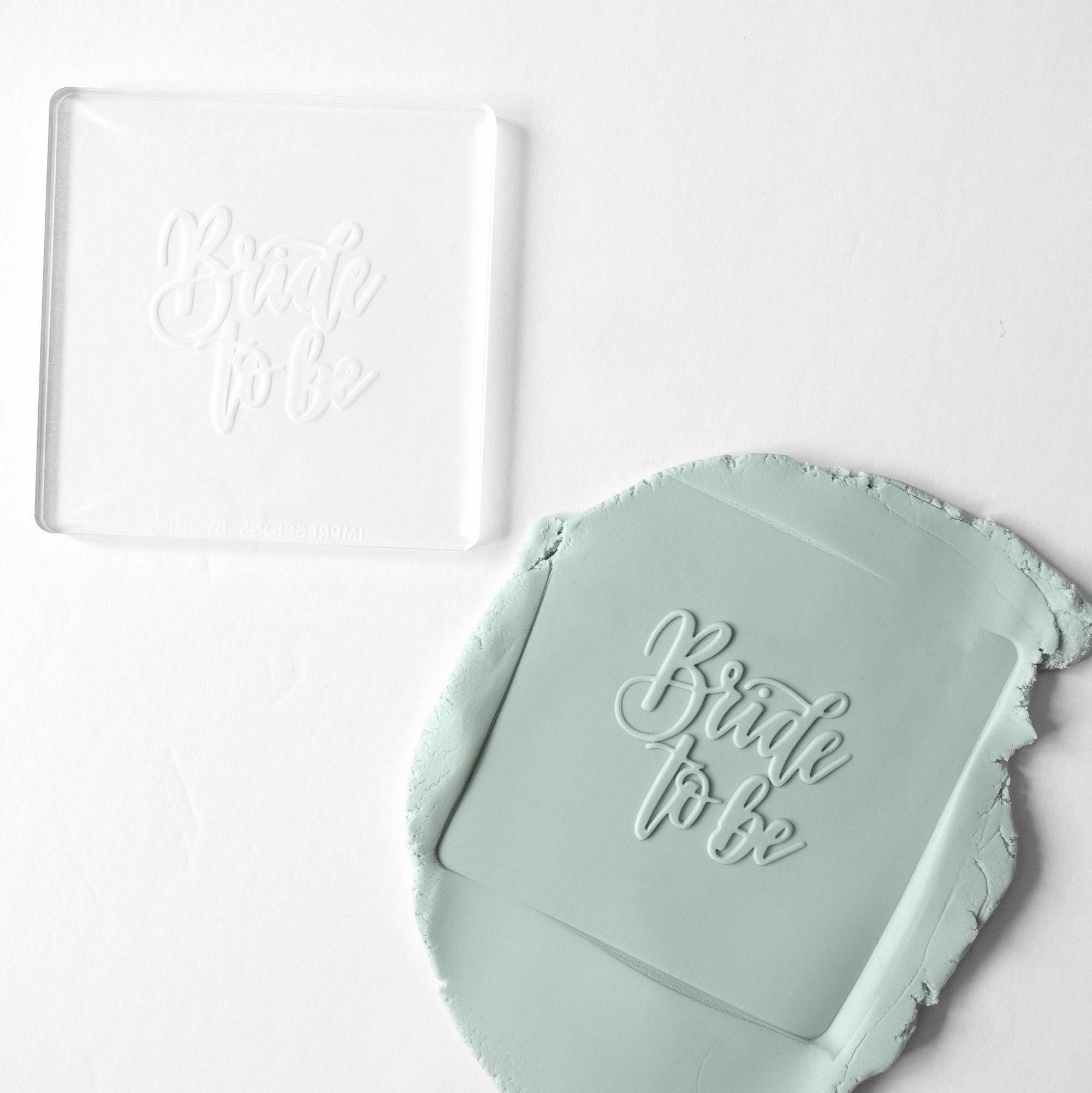 Bride to Be Fondant Embosser Stamp and Cutter