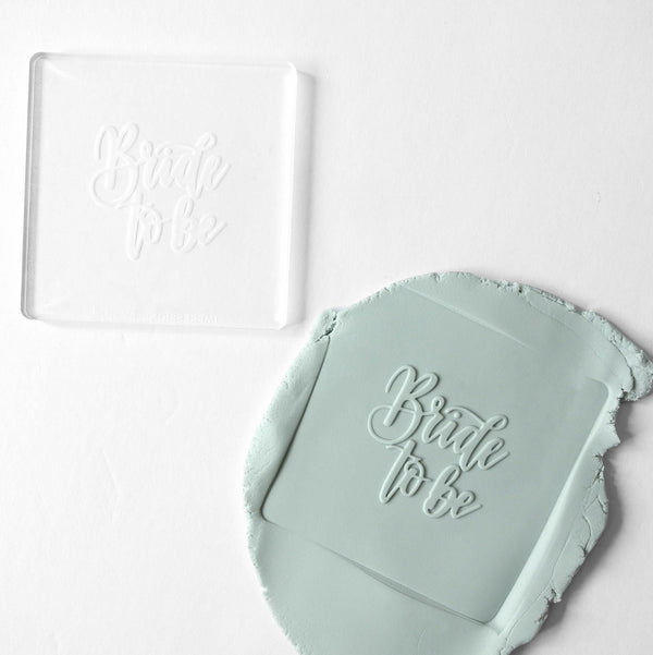 Bride to Be Fondant Embosser Stamp and Cutter