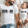 Copy Paste Tshirt and Bodysuit | Matching Shirts Bodysuit, Father's Day gift, Gift for Husband Dad, Father Child Outfit, Ctrl C Ctrl V Shirt