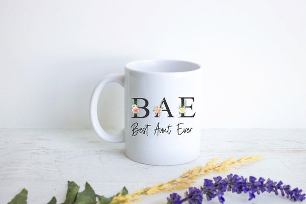 B.A.E Best Aunt Ever - White Ceramic Mug