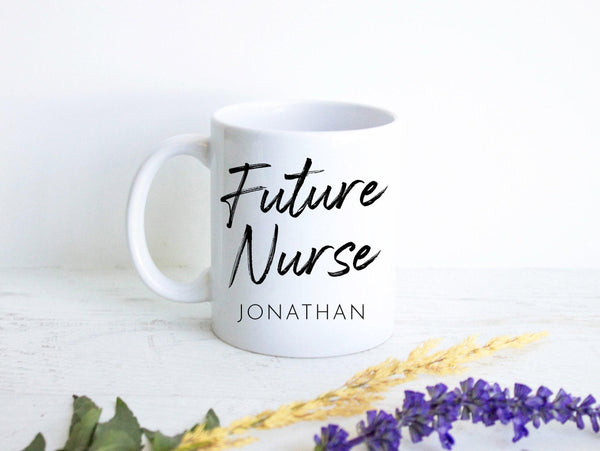 Future Nurse With Custom Name - White Ceramic Mug