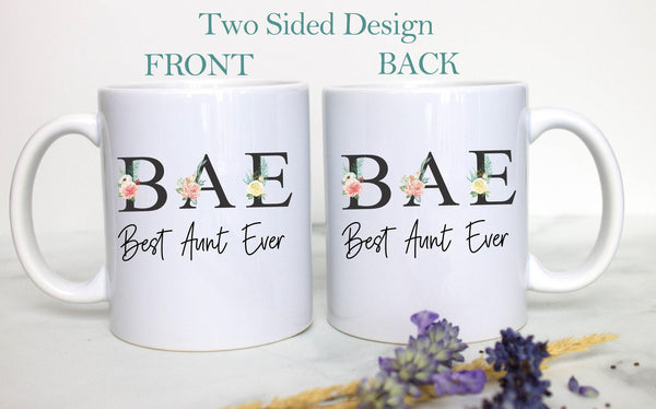 B.A.E Best Aunt Ever - White Ceramic Mug
