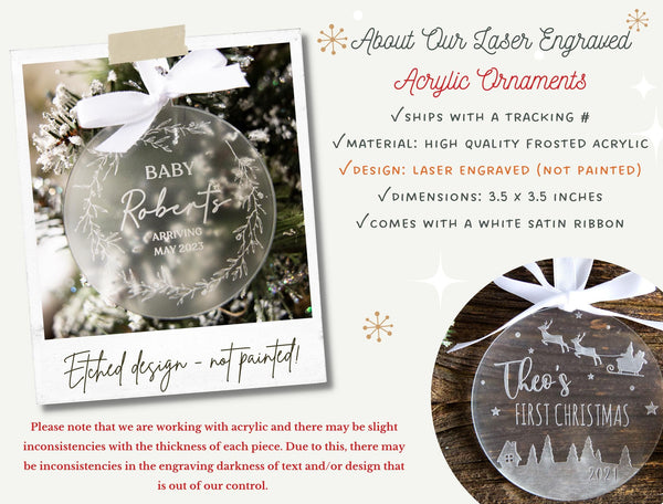 Personalized First Christmas As Mr Mrs Ornament