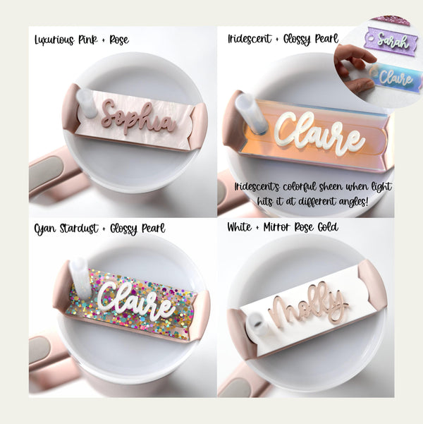 Personalized Tumbler Name Plate Quencher H2.0