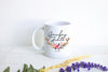 Floral Rustic Personalized Grandma Name Est - White Ceramic Mug