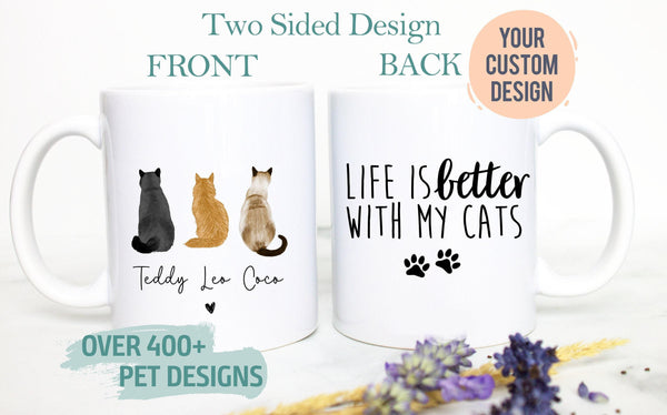 Personalized Cat Mug, Custom Cat Mom Dad, Cat Lovers, Custom Cat Gift, Pet Owner Christmas Gift, Cat Lady Mug, Cat Lover Gift, Pet Loss