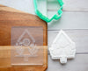 Floral Bird House - Acrylic Fondant Embosser With Optional Cutter