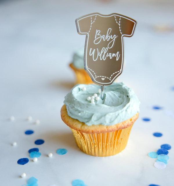 Baby Shower Cupcake Topper - Onesie