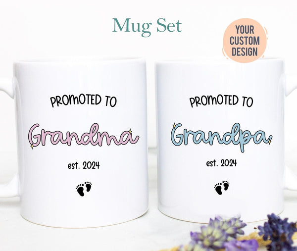 Pregnancy Announcement Grandparents Individual OR Mug Set