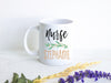 Nurse Greenery Monogram With Custom Name - White Ceramic Mug