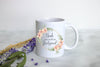 Boho Floral Wreath Will You Be My Bridesmaid? Custom Name - White Ceramic Mug