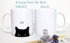 Personalized Black Cat Name Mug #2 - White Ceramic Custom Mug
