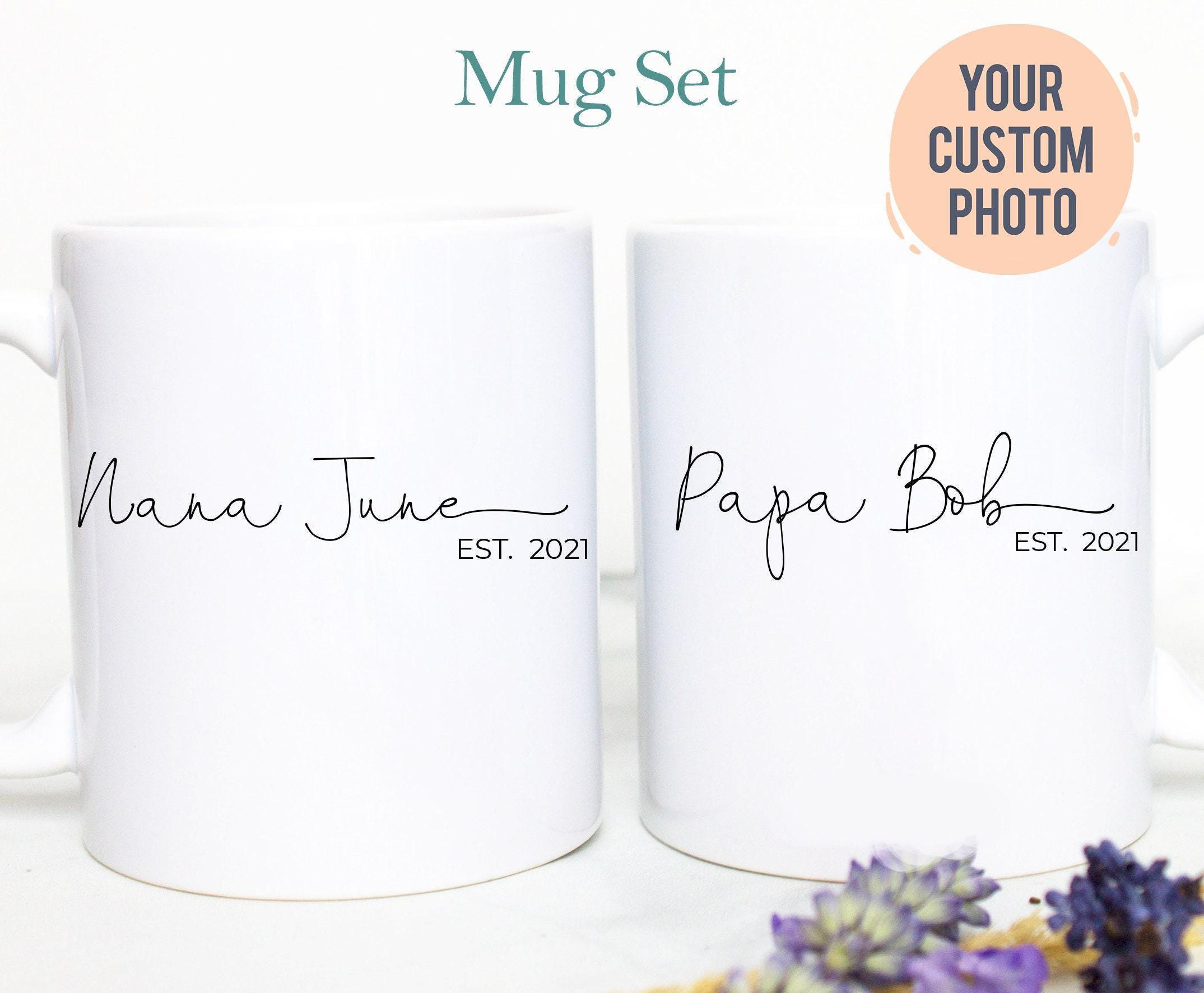 Grandpa and Grandma NAME Individual OR Mug Set
