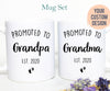 Promoted to Grandpa and Grandma Individual OR Mug Set
