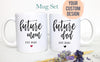 Future Mom and Dad Individual or Mug Set Custom Date - White Ceramic Mug