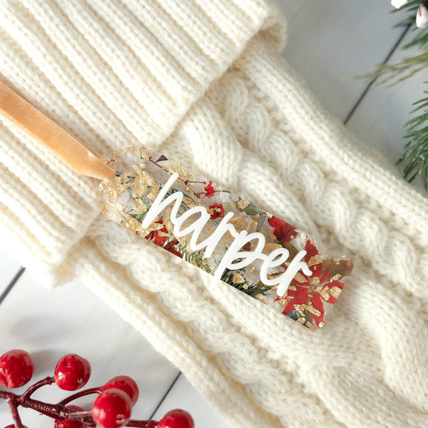 Personalized Name Christmas Stocking Tag