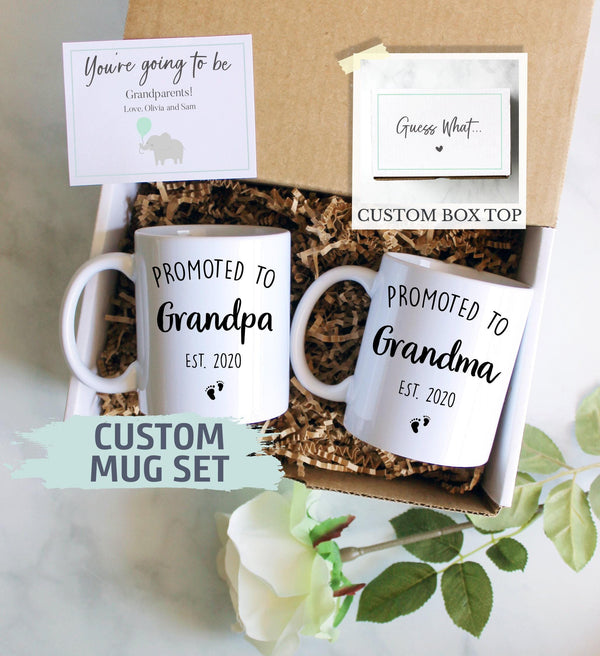 Pregnancy Announcement Gift Box | Promoted Grandma and Grandpa