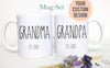 Grandpa and Grandma Rae Dunn Inspired Individual or Mug Set - White Ceramic Mug