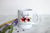 Burgundy Fall Floral Mother of the Groom Custom Name With Date - White Ceramic Mug