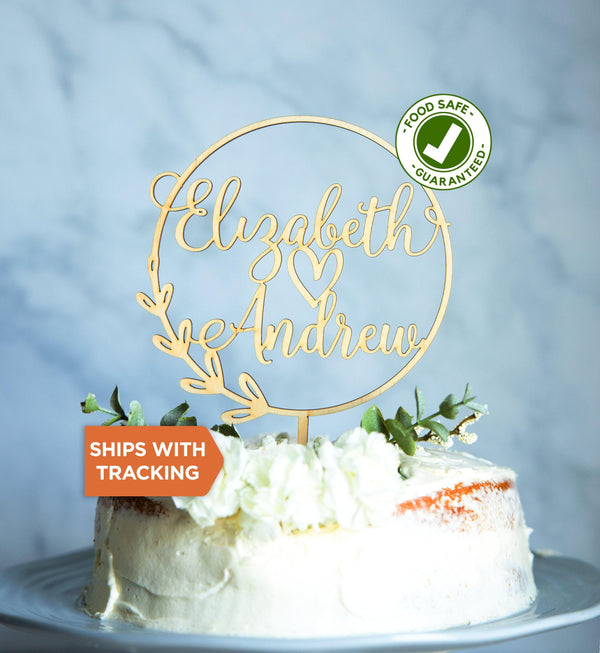 Custom Name Wedding Cake Topper