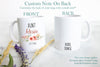 Personalized Aunt Name Peach Floral - White Ceramic Mug