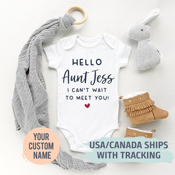Personalized Hello Aunt Bodysuit